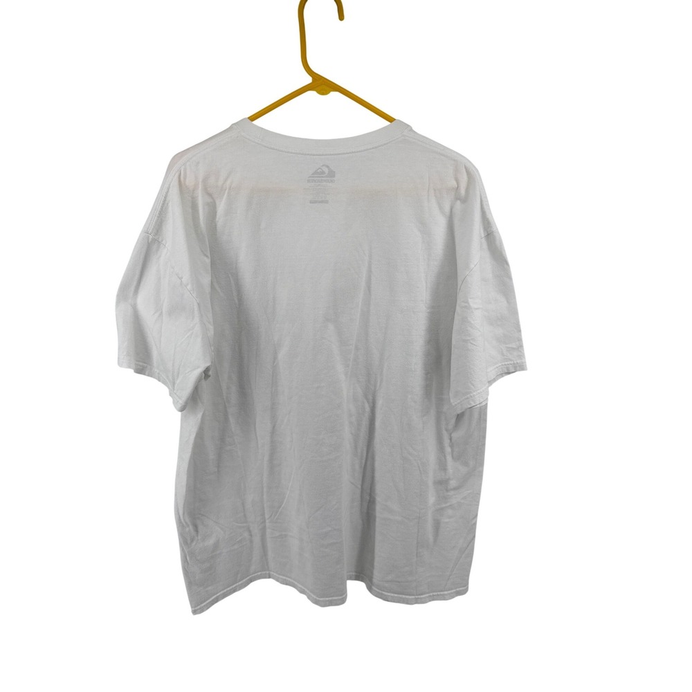 Quiksilver Mens White Pocket T-Shirt Regular Fit Cotton Short Sleeve XXL Logo - Picture 2 of 7